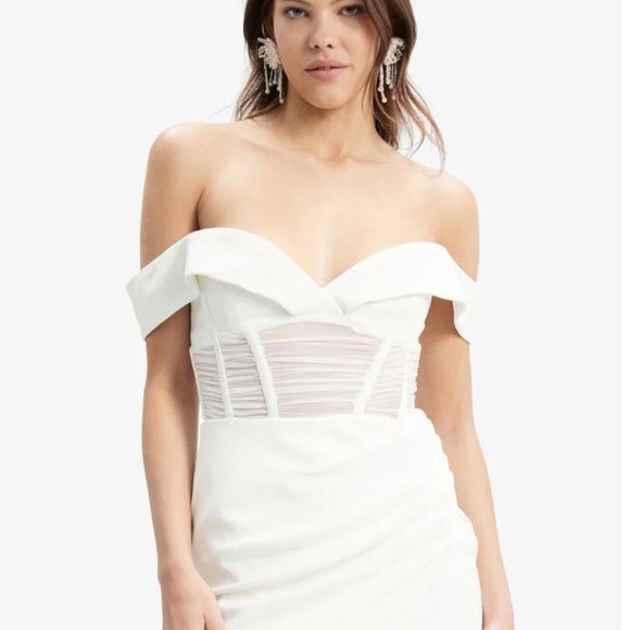 NWOT Novacane Midi Dress In Orchid White - Picture 4 of 4